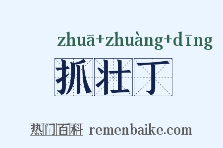 抓壮丁是什么意思的图片